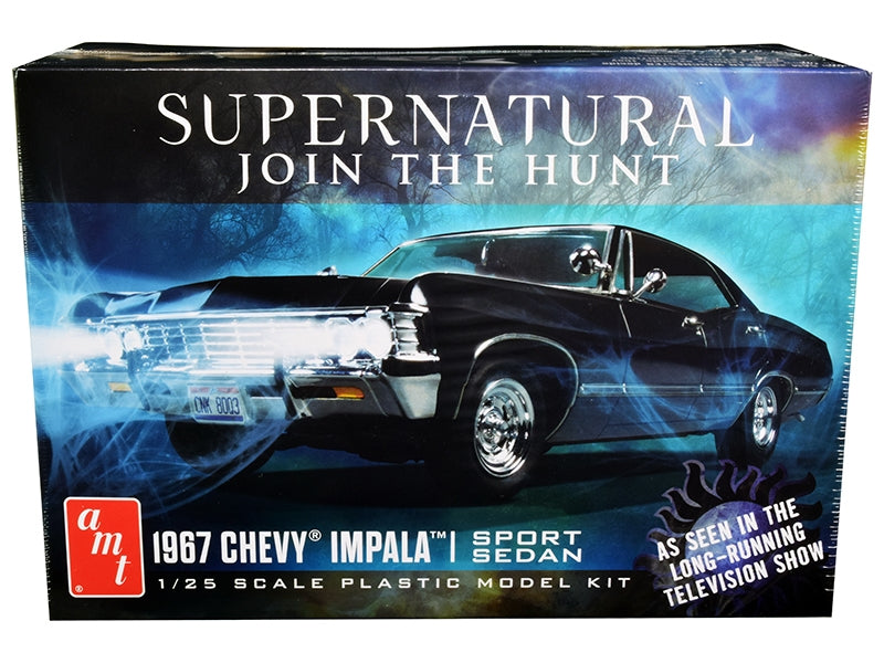 Skill 2 Model Kit 1967 Chevrolet Impala Sport Sedan "Supernatural" (2005) TV Series 1/25 Scale Model by AMT