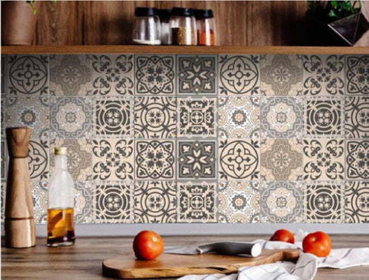 5x5 Espresso Brown Mosaic Peel