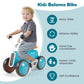 4 Wheels Baby Balance Bike without Pedal-Blue - Color: Blue