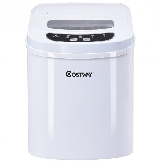 Mini Portable Compact Electric Ice Maker Machine-White - Color: White