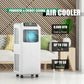 9000 BTU Portable Air Conditioner with Built-in Dehumidifier and Remote Control - Color: Black & White
