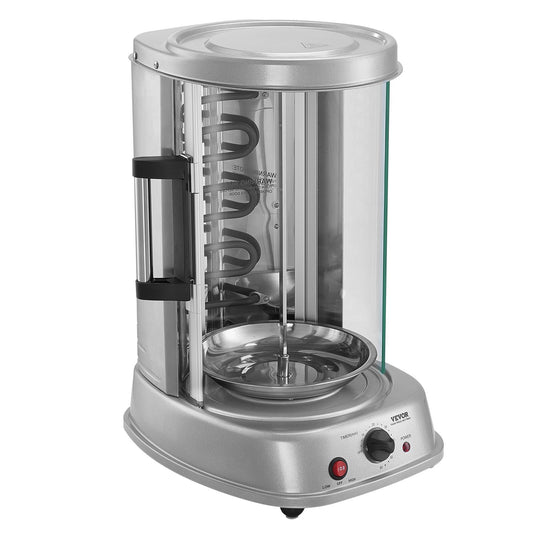 Shawarma Grill Machine, Vertical Chicken Shawarma Cooker Machine Countertop, Electric Stainless Steel Broiler Gyro Rotisserie Oven Doner Kebab Machine, for Home Restaurant Kitchen Parties