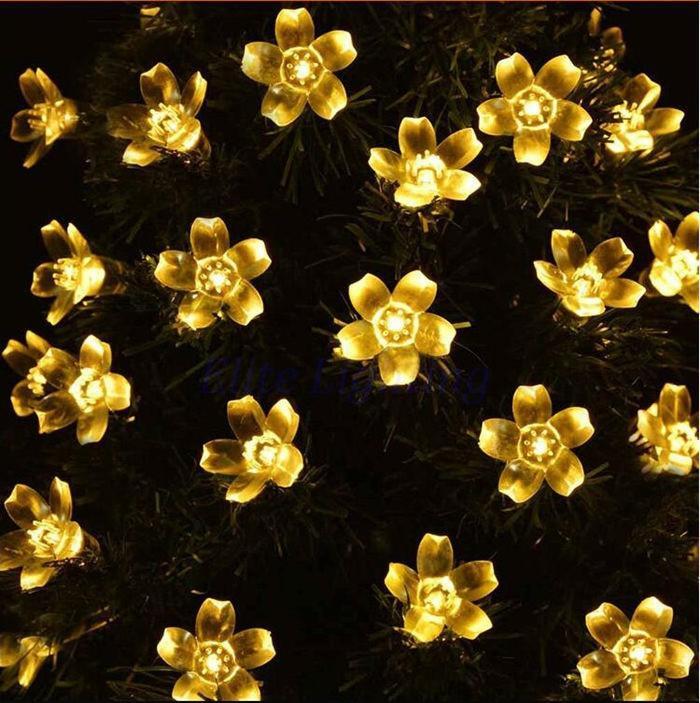 Light Color WARM WHITE - Solar Cherry Blossom Lights All Weatherproof