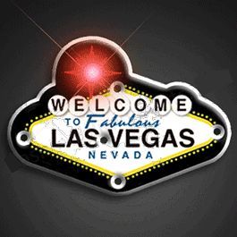 Welcome to Vegas Flashing Body Light Lapel Pins