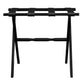 Hotel Black Finish Wood Folding Luggage Rack with Black Straps
