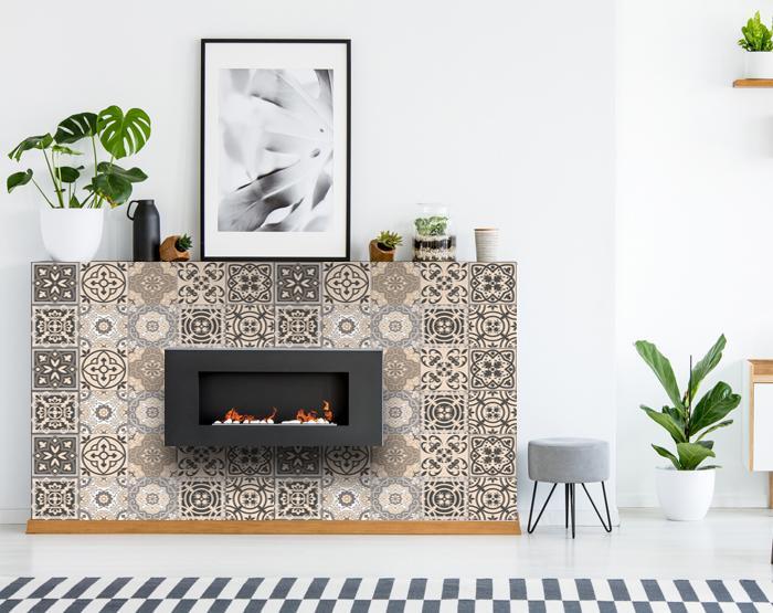 5x5 Espresso Brown Mosaic Peel