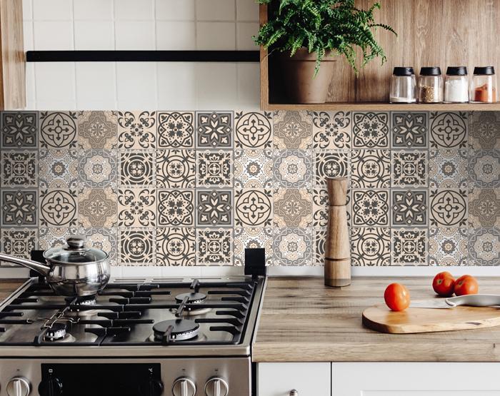 5x5 Espresso Brown Mosaic Peel