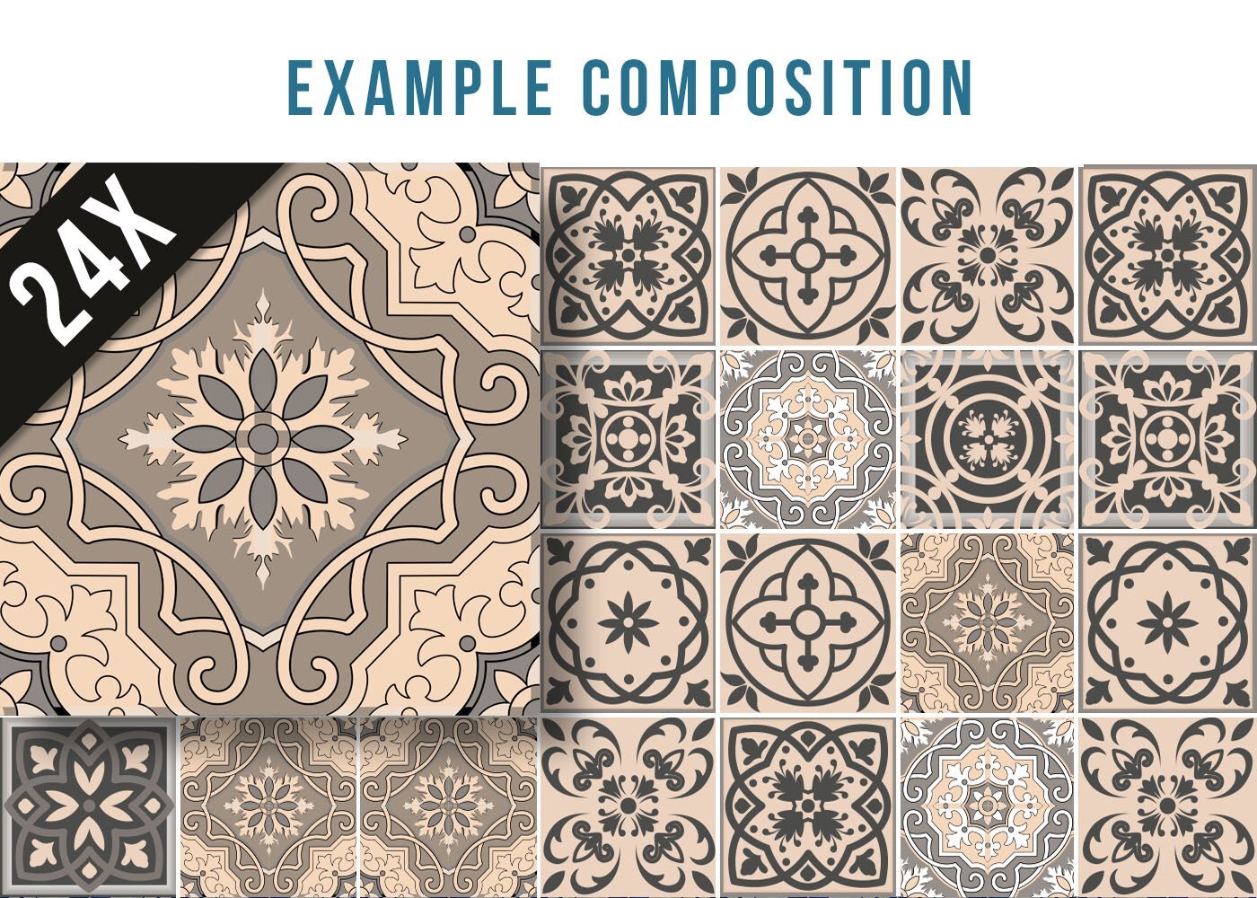 5x5 Espresso Brown Mosaic Peel