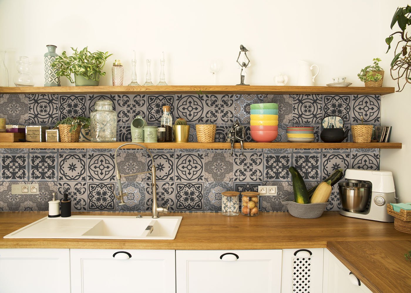 5x5 Espresso Brown Mosaic Peel