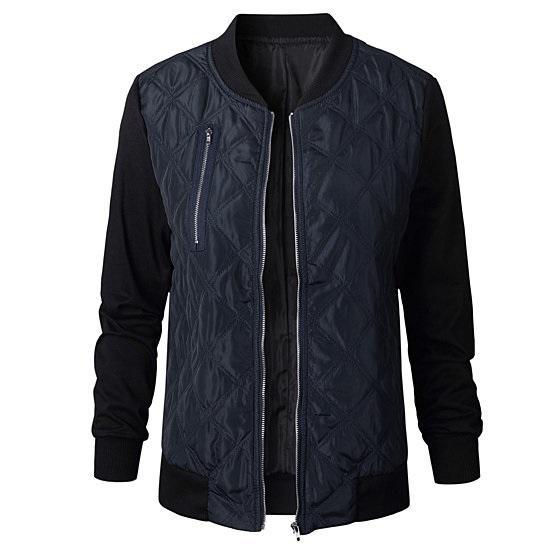 Chic Babe Bomber Jacket In Quilted Satin