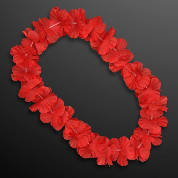 Hawaiian Flower Lei Necklace Red