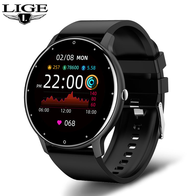 New Smart Watch Men Full Touch Screen Sport Fitness Watch IP67 Waterproof Bluetooth For Android ios smartwatch Men+box