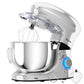 6.3 Quart Tilt-Head Food Stand Mixer 6 Speed 660W-Silver - Color: Silver