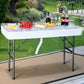 4 Feet Plastic Party Ice Folding Table with Matching Skirt