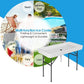 4 Feet Plastic Party Ice Folding Table with Matching Skirt