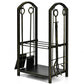 Fireplace Log Rack with 4 Pieces Fireplace Tools-Bronze - Color: Bronze