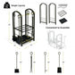 Fireplace Log Rack with 4 Pieces Fireplace Tools-Bronze - Color: Bronze