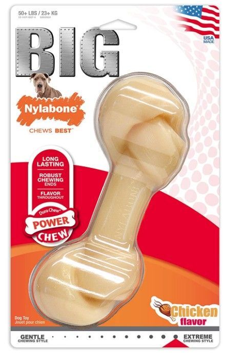 Nylabone Power Chew Knot Bone Big Dog Chew Toy Chicken Flavor 1 count