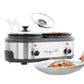 MegaChef Dual 1.5 Quart Crock Buffet Slow Cooker