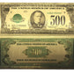 500 Dollar American Dollar Bill 24k Gold Plated Art Collectibles Fake Banknote Currency for Decoration