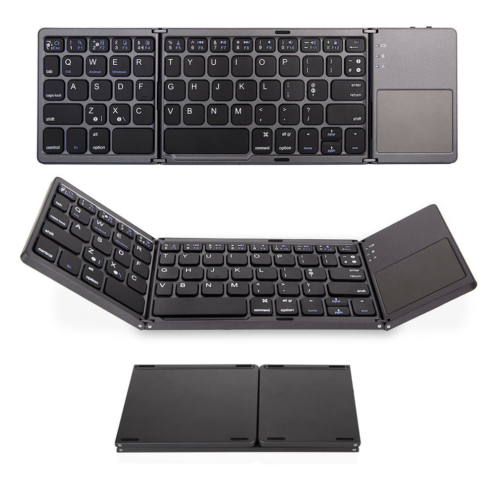 3-Fold- Keyboard Ultra Thin Light ABS Mini Wireless Bluetooth Keyboard