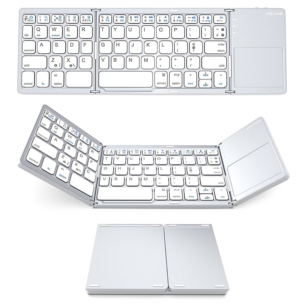 3-Fold- Keyboard Ultra Thin Light ABS Mini Wireless Bluetooth Keyboard