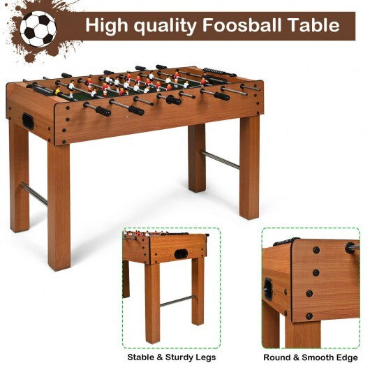 48 Inch Foosball Table Indoor Soccer Game - Color: Brown