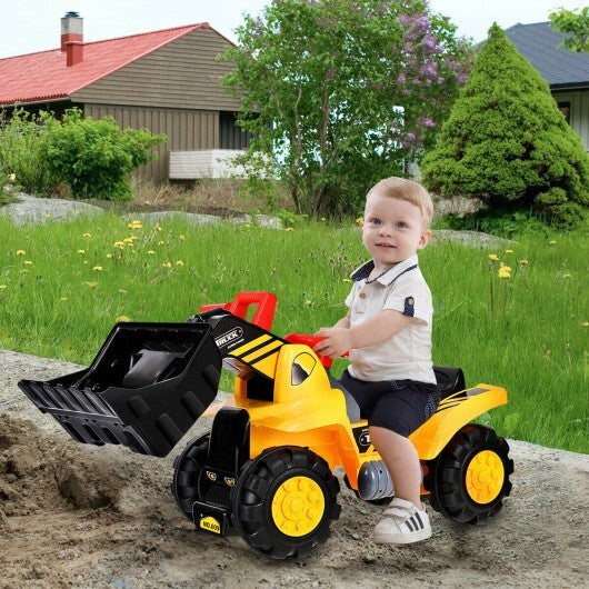 Kids Toddler Ride on Truck Excavator Digger - Color: Yellow