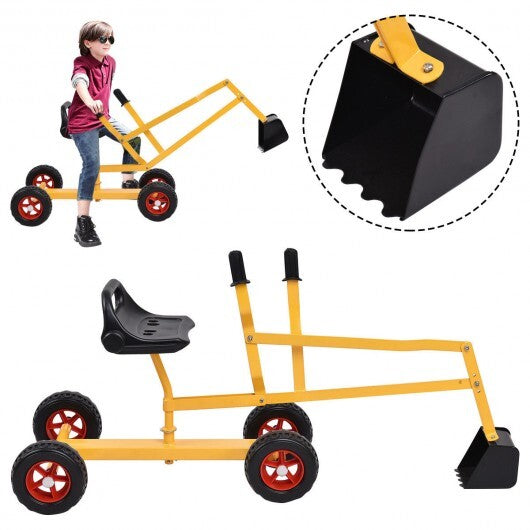 Heavy Duty Kid Ride-on 4-Wheel Excavator Sand Digger