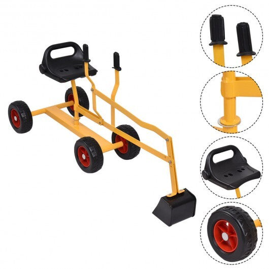 Heavy Duty Kid Ride-on 4-Wheel Excavator Sand Digger